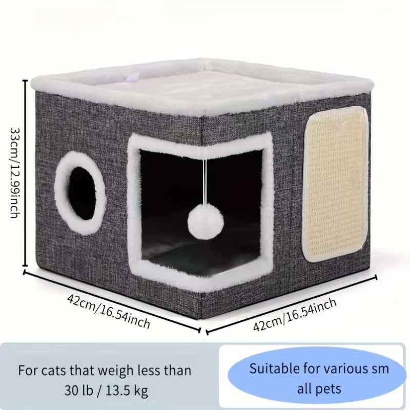 4-in-1 Foldable Cat House Villa