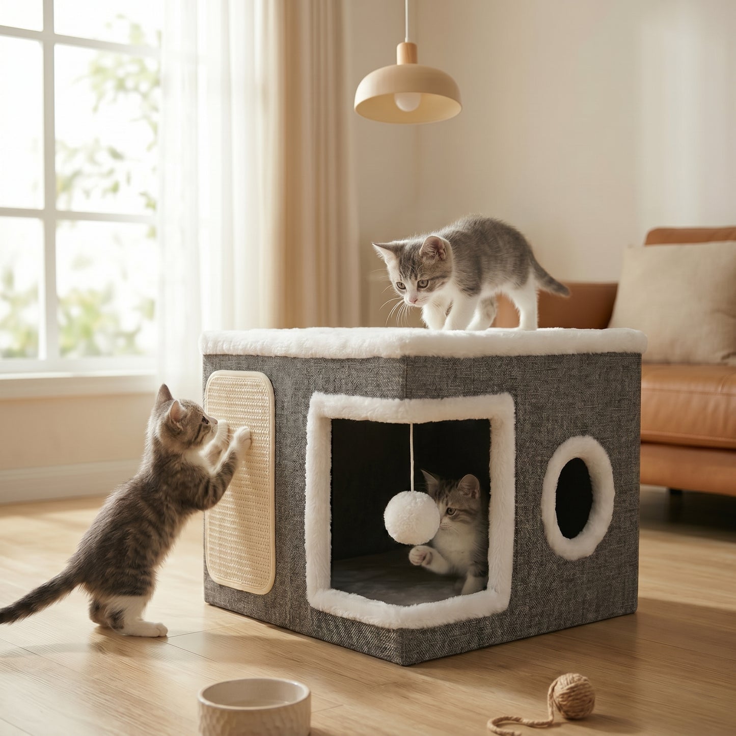 4-in-1 Foldable Cat House Villa