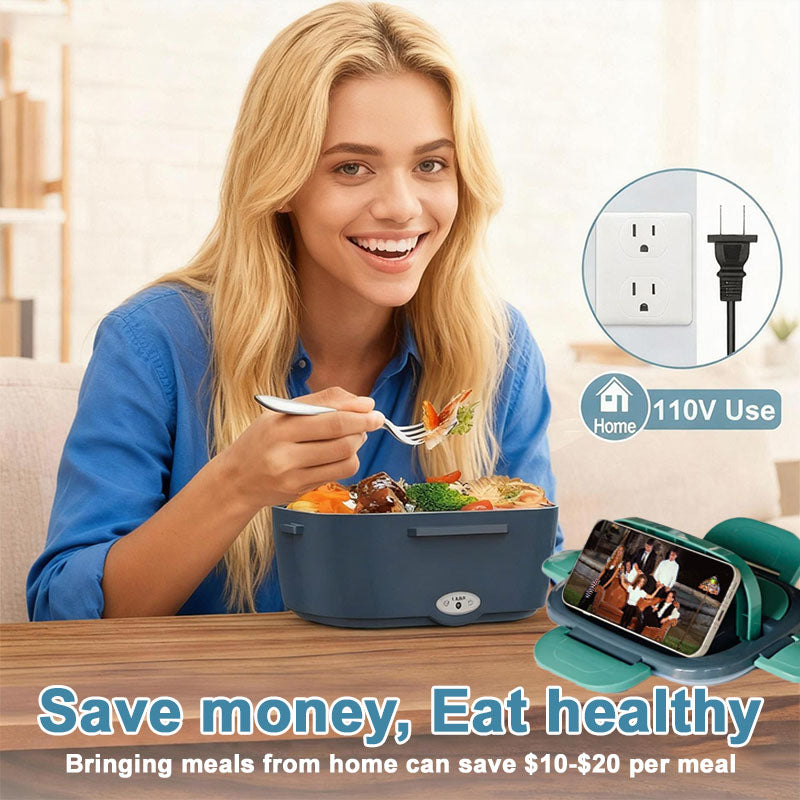 Lunch Box  Portable Food Warmer for Car And Home - Detachable Stainless Steel Trucker Leak-Proof Lunch Warmer Microwaveable 110V/12V/24