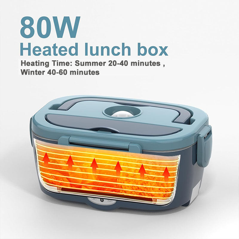 Lunch Box  Portable Food Warmer for Car And Home - Detachable Stainless Steel Trucker Leak-Proof Lunch Warmer Microwaveable 110V/12V/24